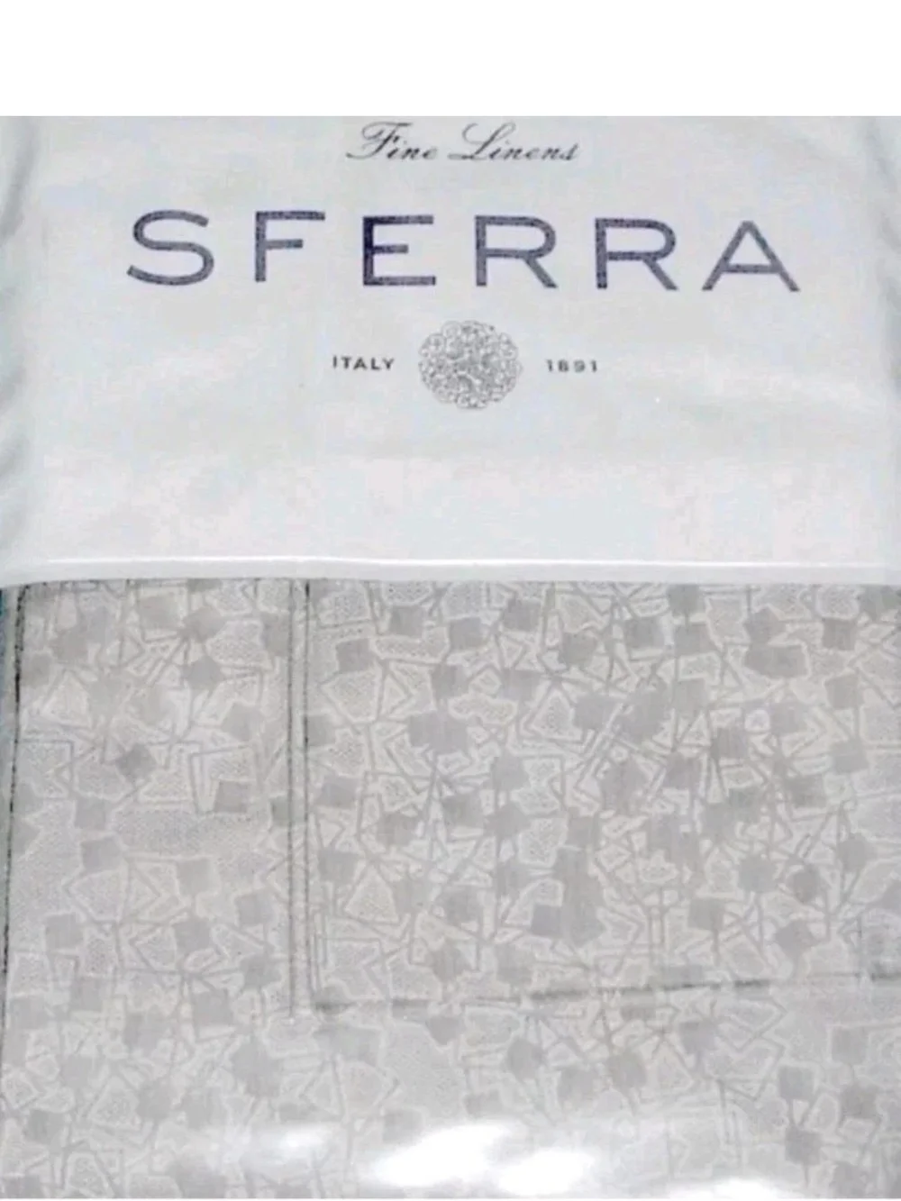 SFERRA Catella 2 Standard Ivory Long Staple Cotton Sateen Jacquard Shams
